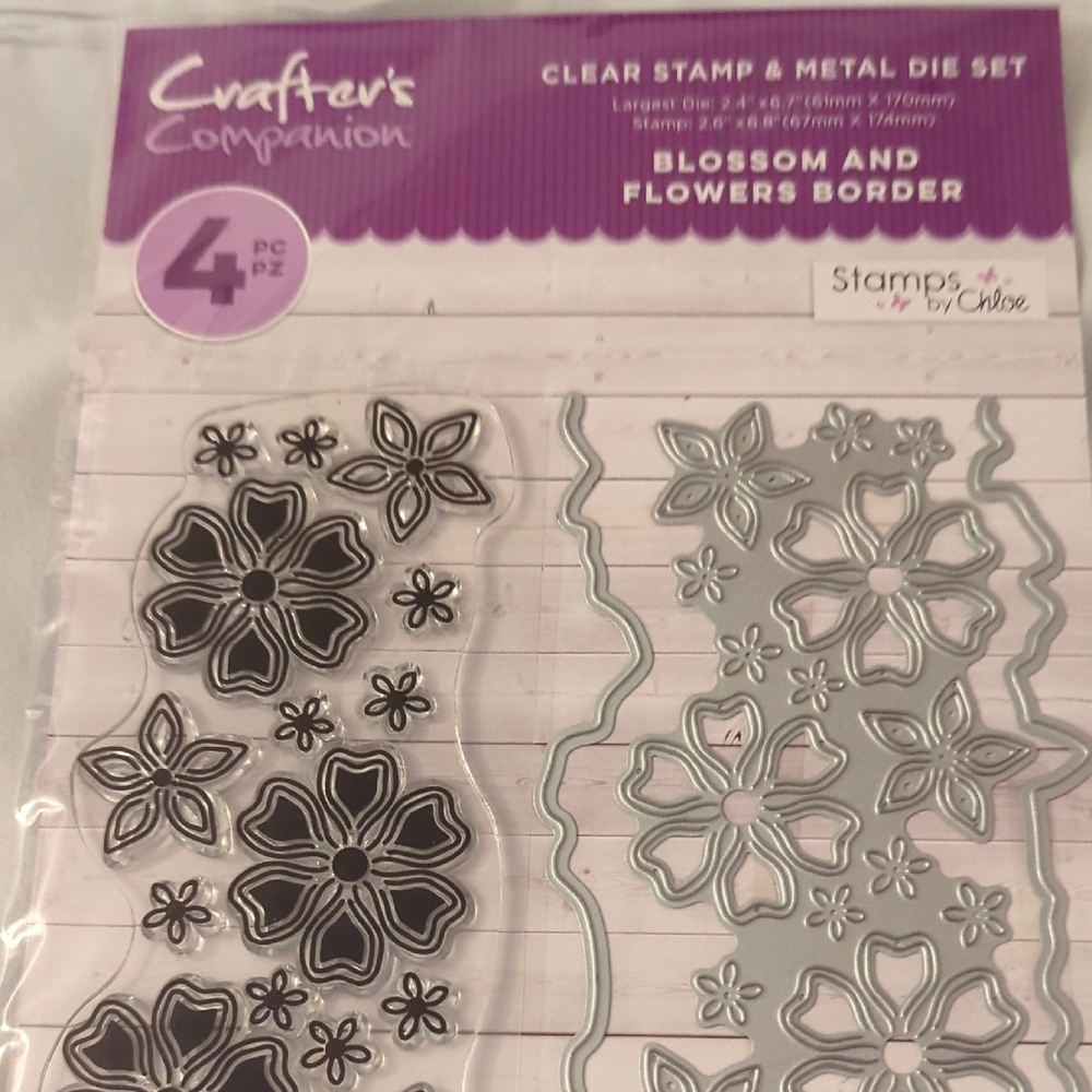 Crafters Companion Blossoms And Flowers Stamp&Die Set
